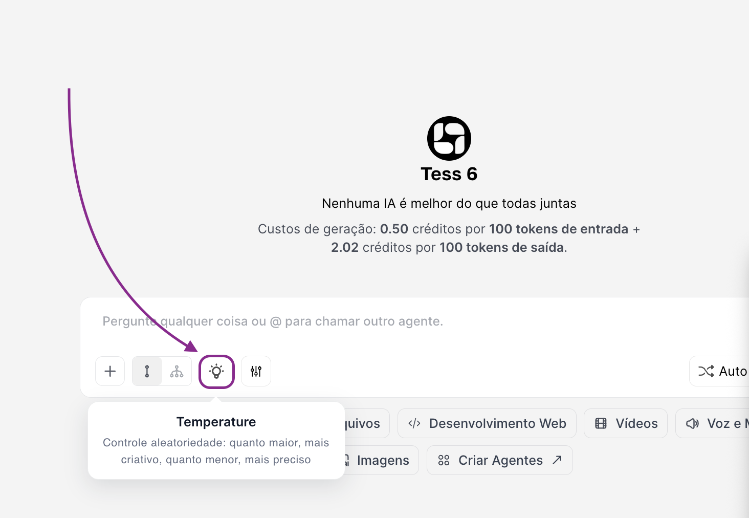 Temperatura - Tess AI Docs